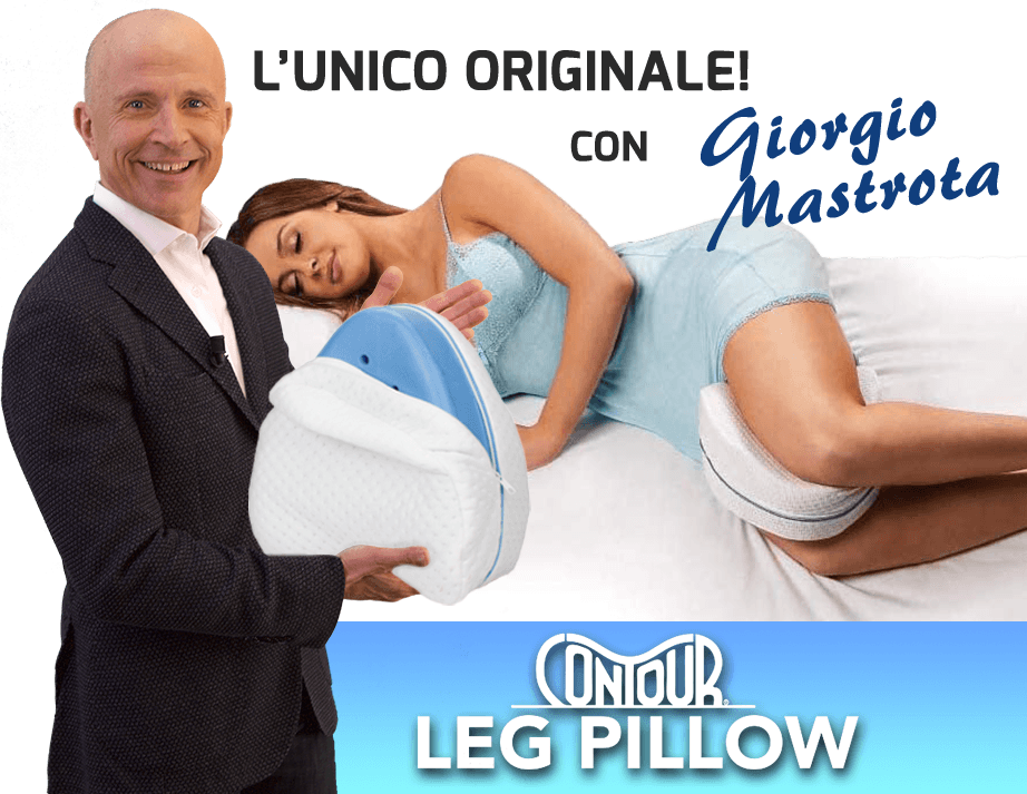 Leg Pillow il cuscino ergonomico che asseconda le curve delle tue gambe, cosce e ginocchia. Allinea la tua colonna vertebrale e allevia il dolore alla schiena. Quando dormi sul fianco la forza di gravità fa scendere e ruotare le tue gambe, facendo ruotare il bacino e la tua colonna vertebrale, creando pressione sui tuoi fianchi e generando dolore. Mettendo tra le ginocchia il cuscino Leg Pillow invece riduci lo stress delle articolazioni e riallinei perfettamente la postura della colonna vertebrale nella zona lombare.